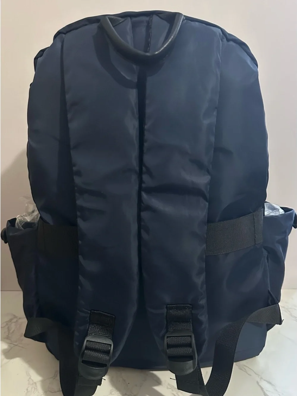 Men's Navy Blue Travel Backpack - Slim Urban Design with USB charging port